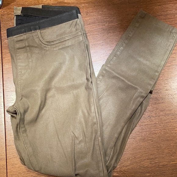 Helmut Lang Khaki coated leggings size 30 - Picture 3 of 3